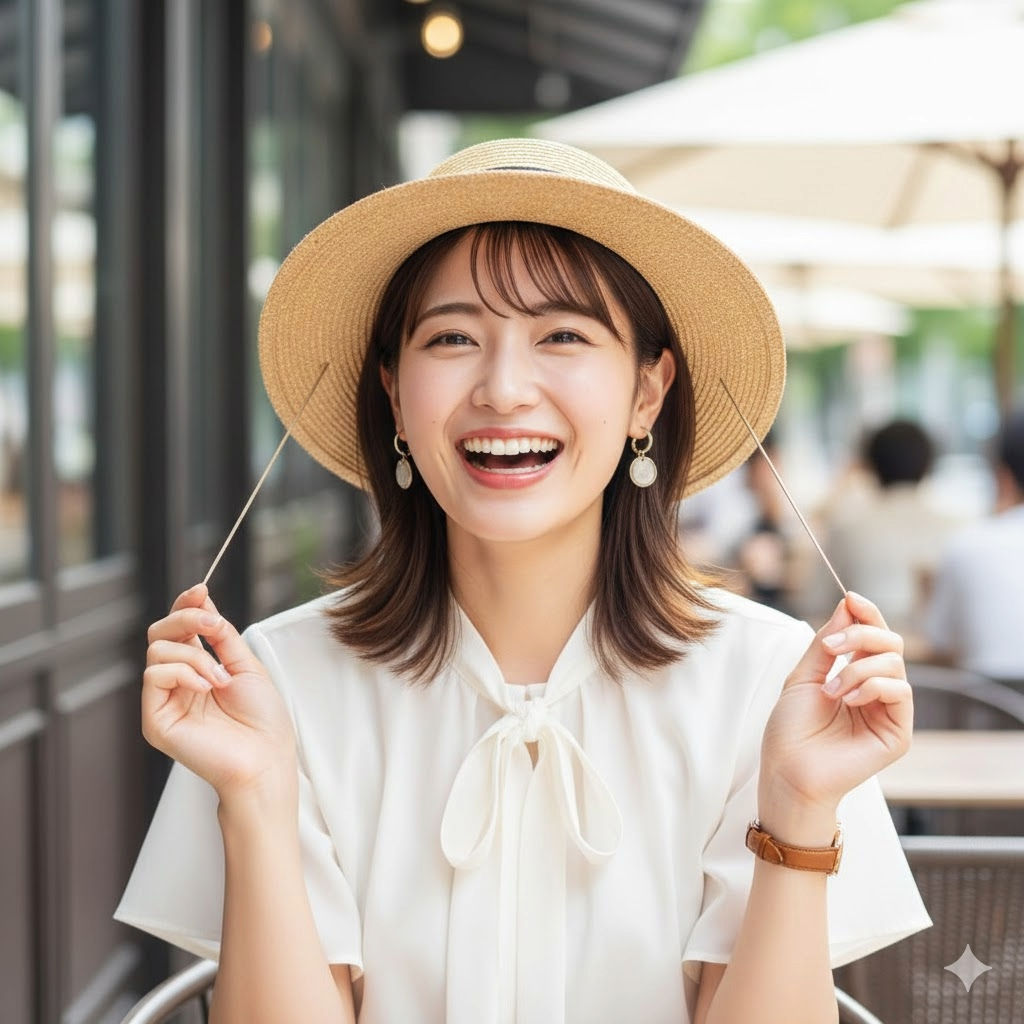 若い女性と楽しむ午後のひととき